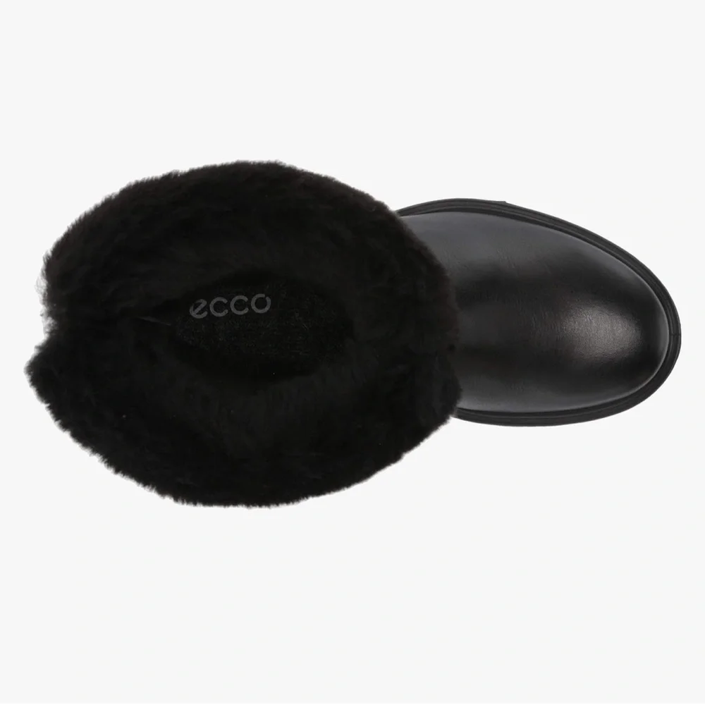 ECCO Women's Tredtray Pull on Shearling Boot Fashion Black Size 10-10.5 (41)